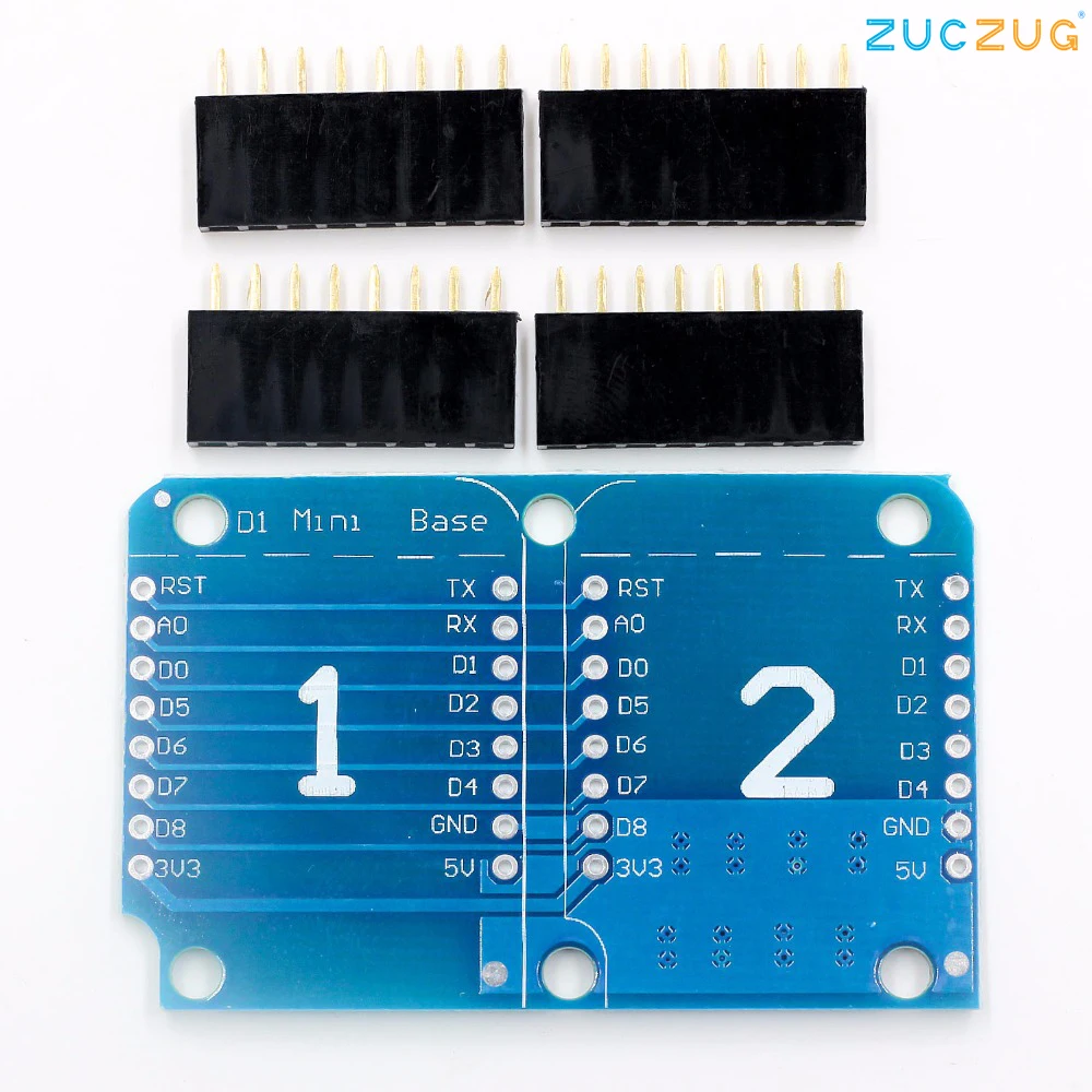 【KAMDSS015】Double Socket Dual Base Shield for Wemos D1 Mini NodeMCU ...