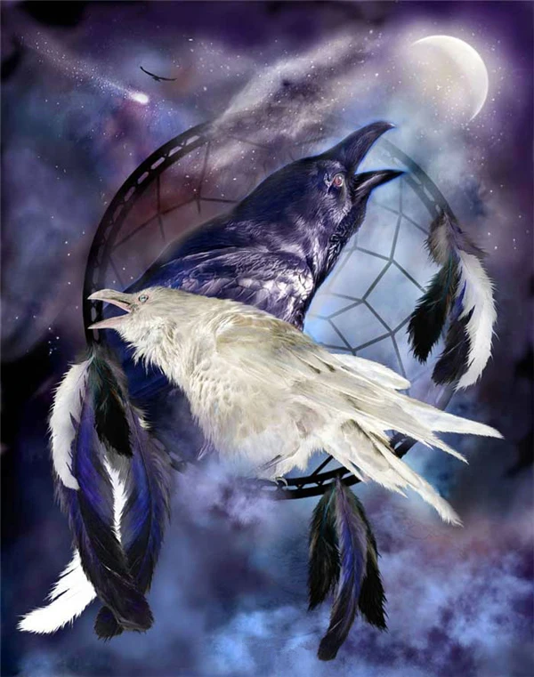 

oneroom Diamond Painting Crows Full Square Needlework Home Decoration Cross Stitch Resinstone Handicraft Embroidery Mosaic