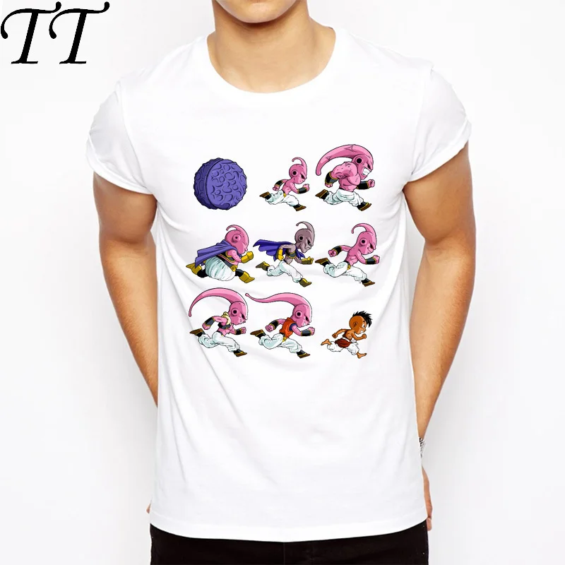 

New Summer Dragon Ball T-Shirt Fashion Majin/Vegeta/Freeza/Cell evolutions print t-shirt Brand cartoon Shirt Comfortable Tops