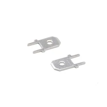 100 stücke 6,3 Einsätze Stecker männlichen Terminal 250 PCB Solder lug dicke 0,8 zwei beine, PCB schweißen blatt