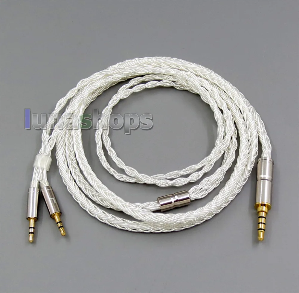 16 ядер чистый посеребренный кабель для Hifiman HE560 HE-350 HE1000 V2 наушников XLR 2,5 мм 4,4 мм 3,5 мм до 2 LN06134