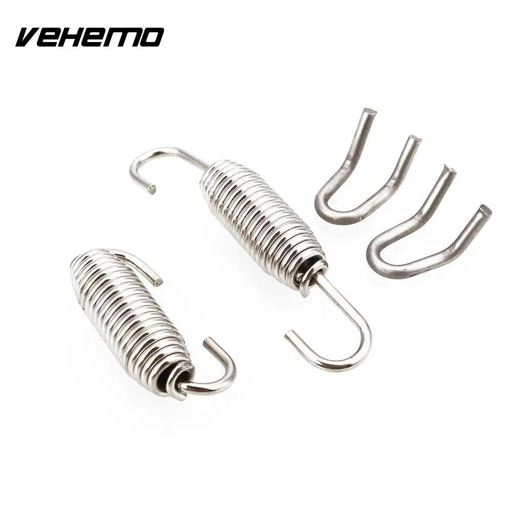 

2PCS Motorcycle Exhaust Stainless Steel Rotatable Metal Springs Kit Set 60mm