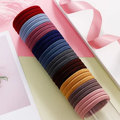 100PCS Mix Colors 3 50/100 шт Для женщин и девочек 4 см конфеты Цвета нейлон резинки для волос хвост держатель резинки резинка для волос; повязка для волос; аксессуары - Цвет: 100PCS Mix Colors 3