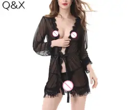 Mr35 2017 черный/белый/фиолетовый/розовый сексуальное Для женщин белье и экзотические Кружево пижамы сексуальное ночное белье с поясом