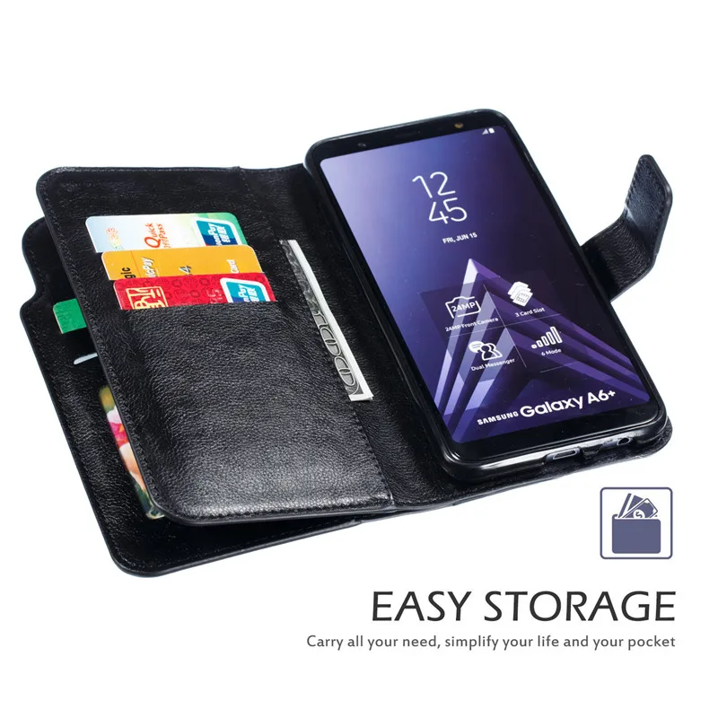 Samsung Galaxy A8 2018 Case Cover Luxury Leather Multifunction Nine cards Wallet Flip Phone Case Samsung Galaxy A8 Plus 2018 Case Cover41