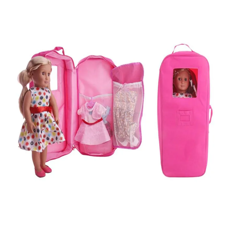 

Doll Accessories Fit 18 inch 43cm America Boy Pink Blue Red and Purple Handbags For Girls and Boys Doll For Baby Birthday Gift