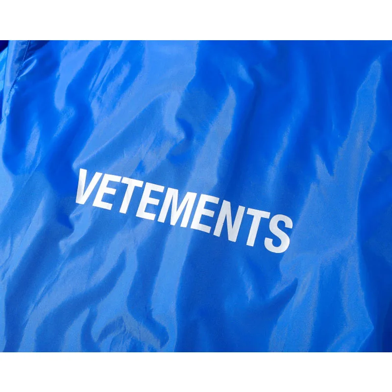 19SS новые куртки от Vetements модная уличная одежда большой плащ верхняя одежда куртки от Vetements желтый синий Vetements куртка