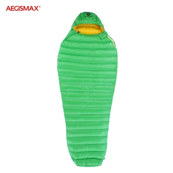 

Saco de dormir Ultra ligero de día de ganso de primavera otoño para acampar para adultos al aire libre serie aecismax LETO Green