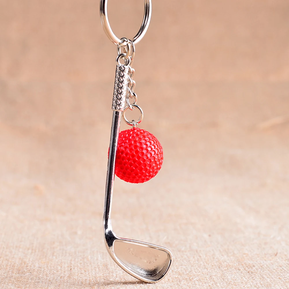 6 шт./компл. мяч для гольфа цепочка для ключей Высший сорт металлический брелок автомобильный брелок для ключей спортивных товаров спортивные подарок сувенир мяч