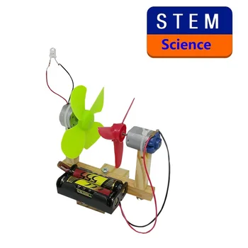 

Fun Wind Power Toy DIY Assemble Wind-powered Generation Model STEM Educational Small Experimental Science and Technology Toys