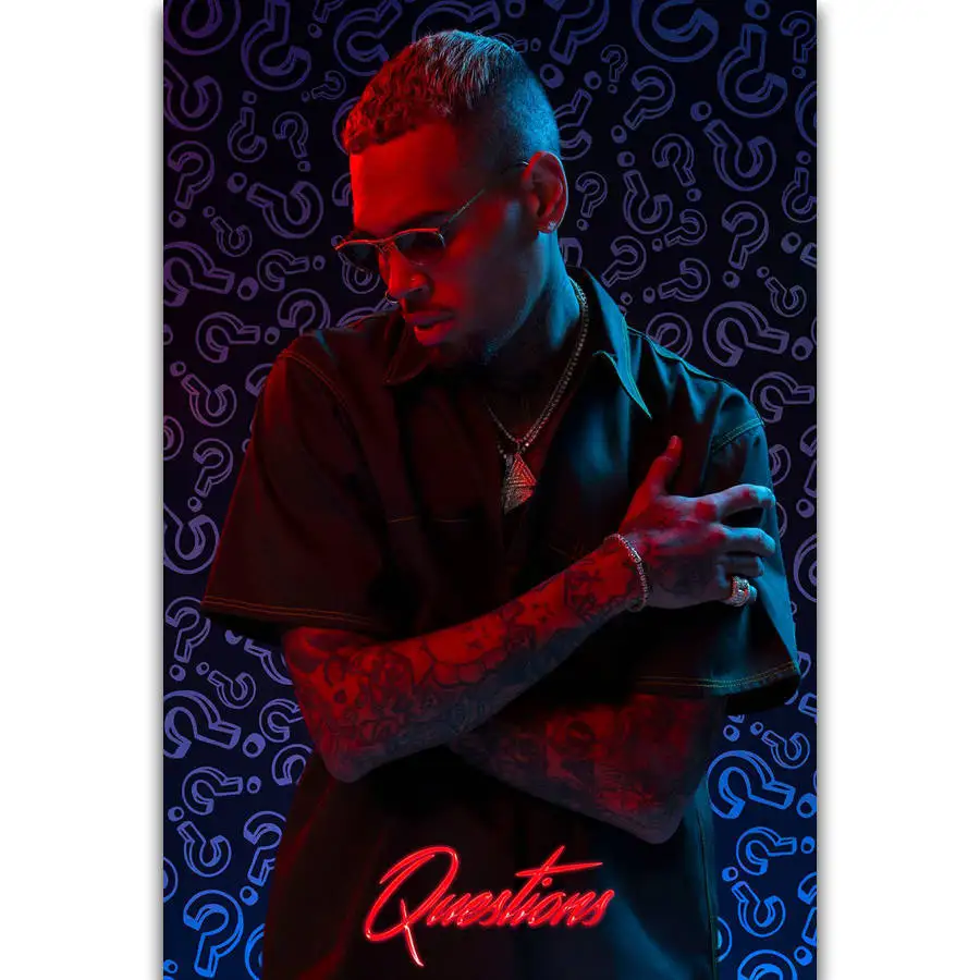 S1744 Album Cover Questions Chris Brown Rapper Music Star