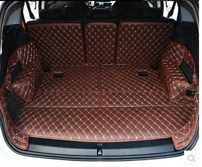Car Custom Floor Mats for BMW 2 Series Gran Tourer 5seat 2014-2018 Luxury Leather Waterproof Anti-Slip Full Coverage Liners Complete Set Black