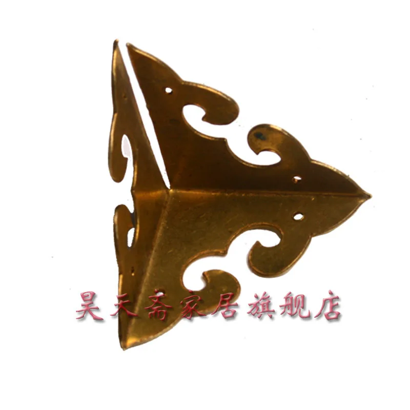 [Haotian vegetarian] antique copper wrap angle / corner piece / antique furniture copper fittings Chinese fitting HTG-018