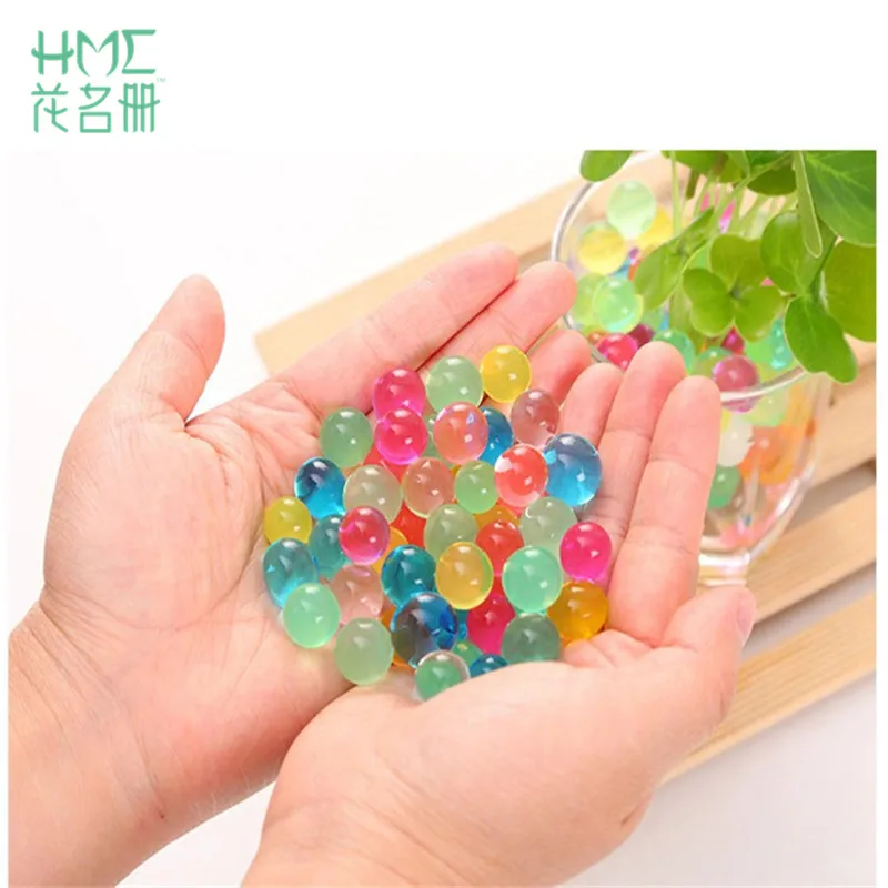 

Wholesale 500pcs Colorful Water Beads Pearl Gel Ball Hydrogel Crystal Mud Soil Grow Magic Jelly Wedding Home Party Decoration