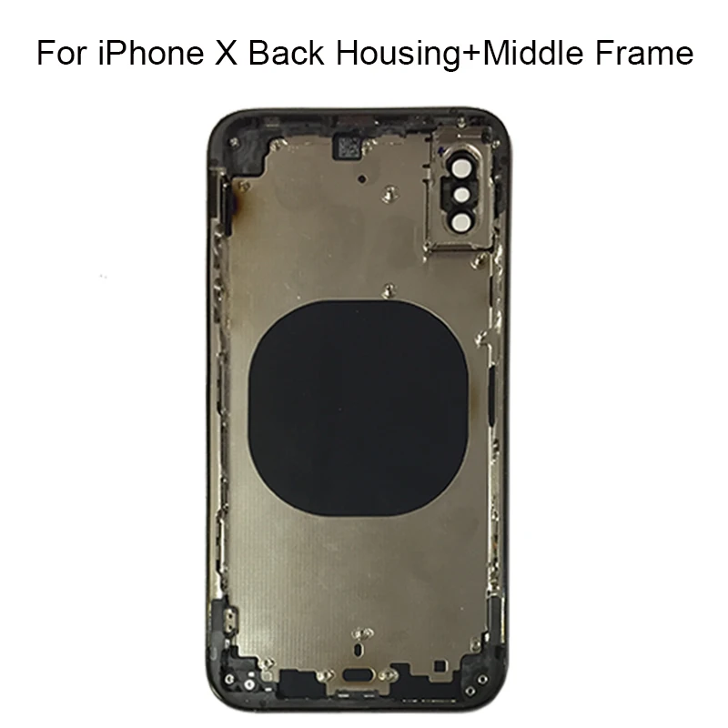 100% Новинка для iphone X задняя средняя рамка Корпус Полный в сборе Крышка батарейного отсека iPhone крышка|Корпусы