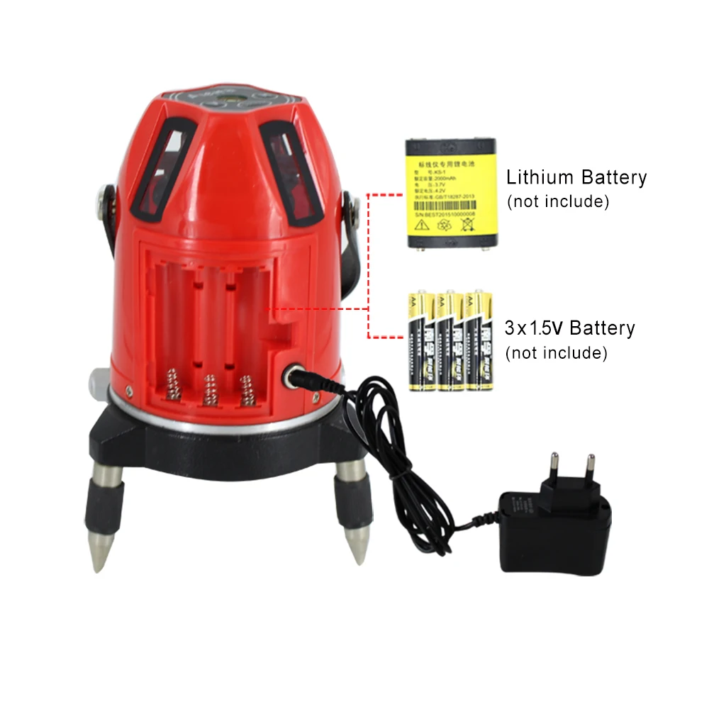 5 linhas vermelhas fortes nível laser 6