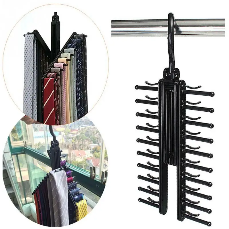 

Rotating Ties Rack Adjustable Tie Hanger Holds Hanger Tie Rack Rotating Clothes Adjustable Holds Organizer Rack For Men #05