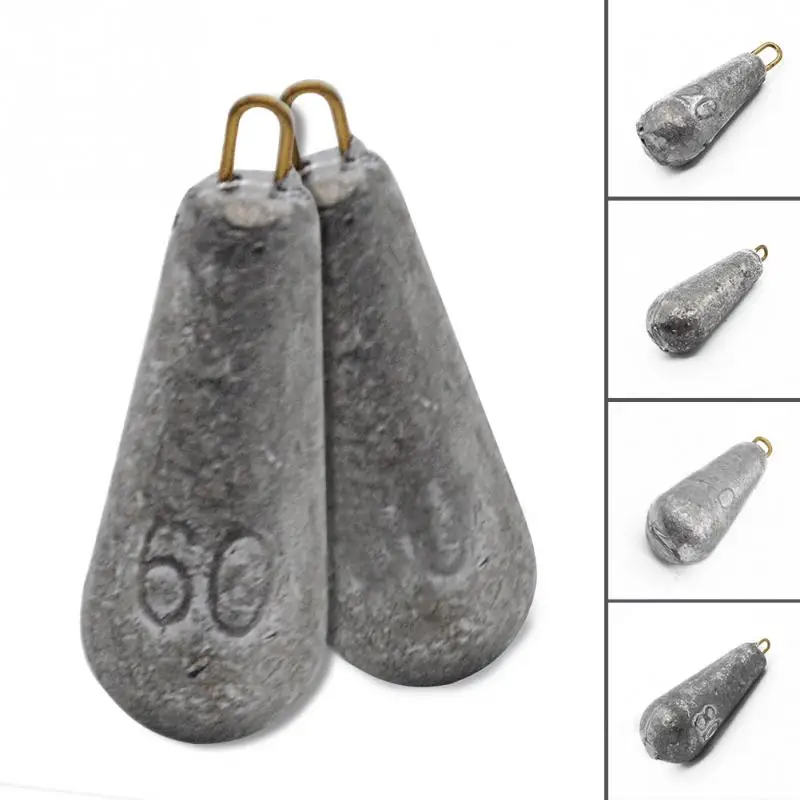 Water Drop Shape 20g / 50g Weight Lead Fishing Sinker Fishing Tools