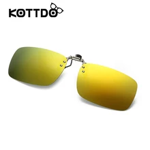 Polarized Sunglasses Clip Lenses Flip Up On Glasses For Driving Night Vision For Men Women Myopic Wearer Sunglasses Light Lenses
