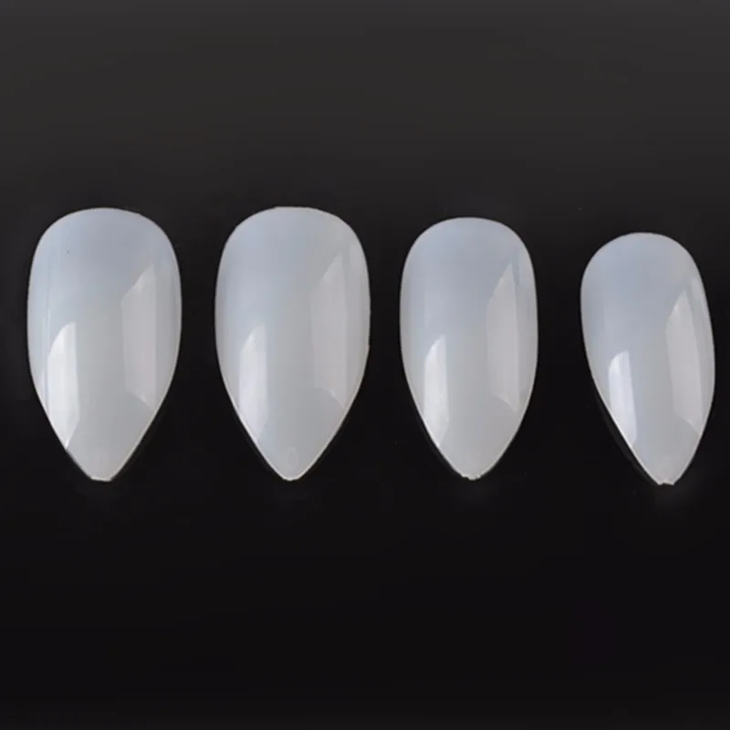 Роспись ногтей шпилька изогнутые Прозрачные типсы Французский маникюр поддельные искусственные конглы Профессиональный Острый ногтей салон искусственные ногти