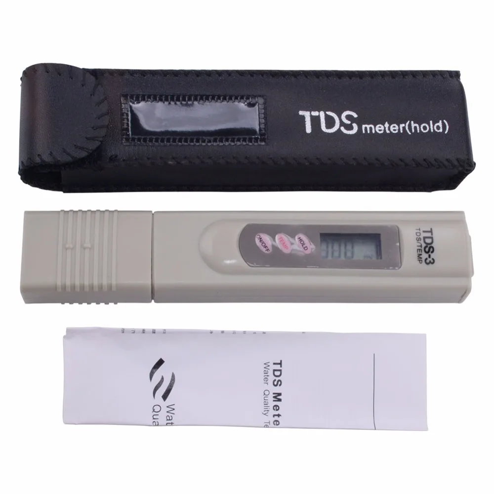 Yieryi TDS-3 цифровой измеритель качества воды Tds тестер чистоты 0-9999ppm для аквариума, воды, бассейна, спа, садоводства 10 шт