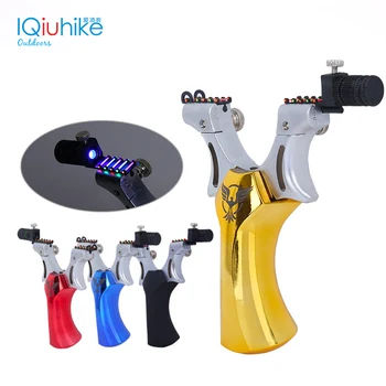 

Professional Powerful Zinc Alloy Multiple Sight Systems+Light Slingshot For Hunting Shooting Slingshot+Rubber Band Catapult