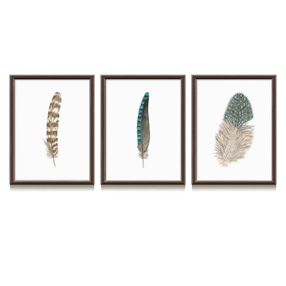 

Watercolor Modern Minimalist Feather Nordic Posters and Prints Wall Art Canvas Painting Wall Pictures For Living Room Home Decor