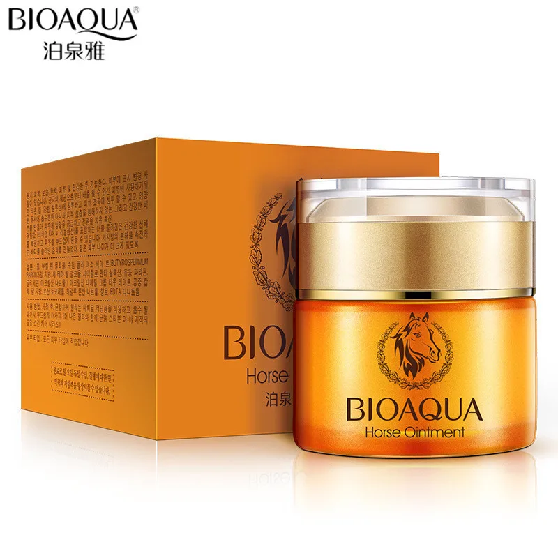 BIOAQUA Horse Ointment Cream Face Care Nutrition Moisturizing Whitening Anti-Aging Cream Anti Wrinkle Nourishing Essence Cream 5
