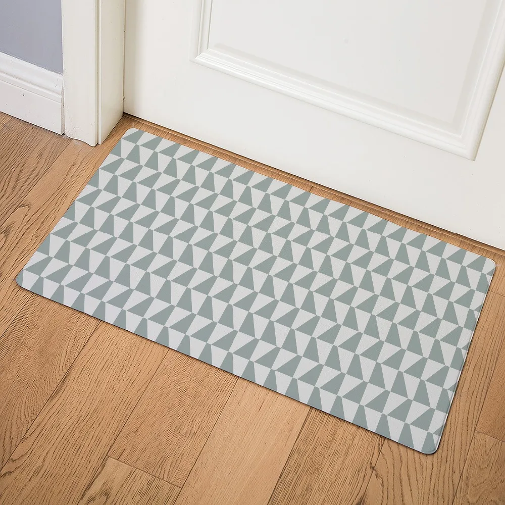 

Geometric Pattern Mats Anti Slip Floor Carpet 3D Tape Pattern Print Doormat for Bathroom Kitchen Entrance Rugs Home Decoration