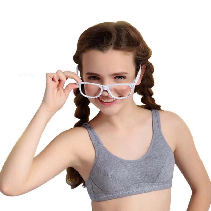 Training bra kids girls Soft Touch Cotton underwear sports kids vest bra for teens child student teenage bras With Two Hooks