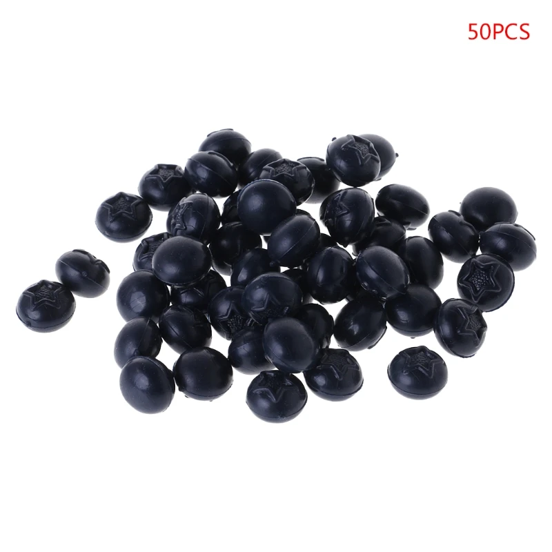 

New 50pcs Lifelike Artificial Blueberry Plastic Fake Fruit Disply Home Party Decoration Artificial Fruits