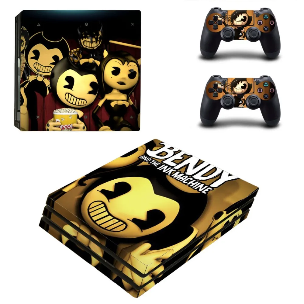 

Bendy and the Ink Machine PS4 Pro Skin Sticker Decal Vinyl for Playstation 4 Console and 2 Controllers PS4 Pro Skin Sticker