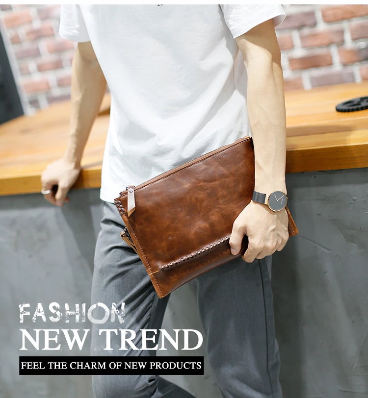 Xiao. p novo design men clutch bolsas