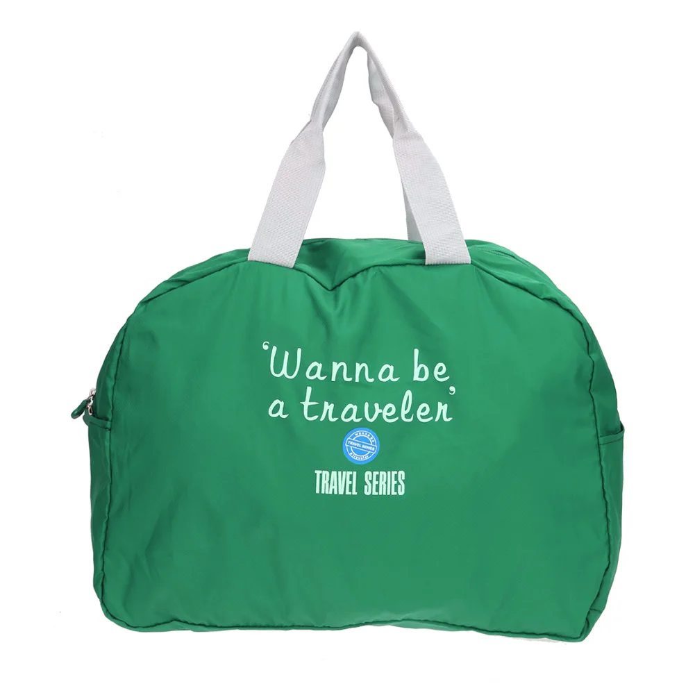 Модная дорожная сумка, большая вместительность, женские складные сумки из полиэстера, сумка для багажа, сумка для путешествий, водонепроницаемые сумки - Цвет: Зеленый