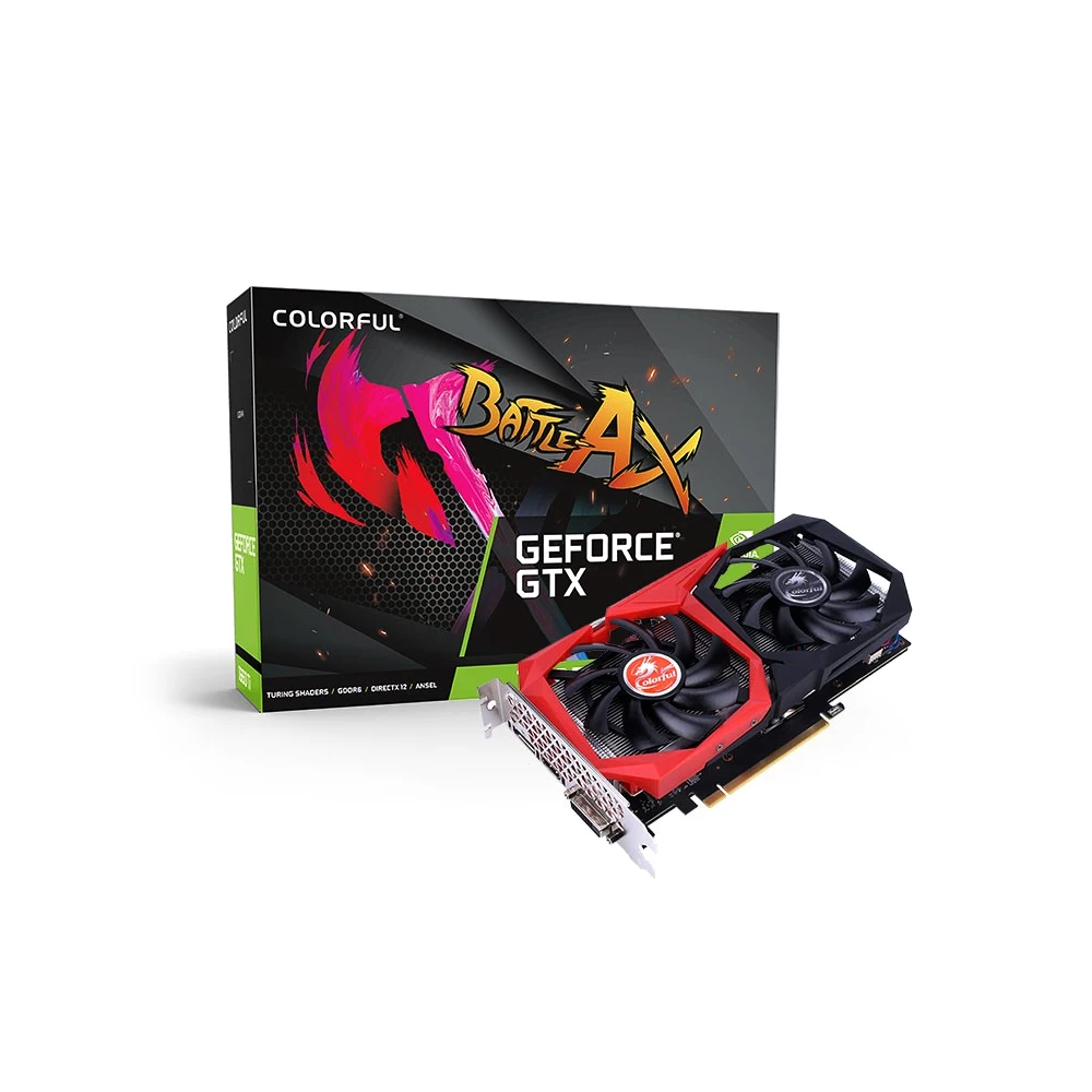 Красочные GeForce GTX 1660 6G графическая карта Nvidia GPU NB GDDR5 видеокарта 192 бит PCI-E3.0 HD+ DVI видеокарта для ПК Игр