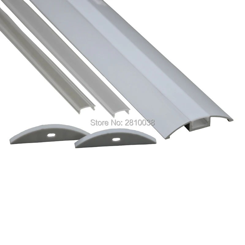 10 X 1M Sets/Lot Albaba Flat Anodized aluminum profile Led AL6063 Led strip light aluminum channel for Kitchen Cabinet lights