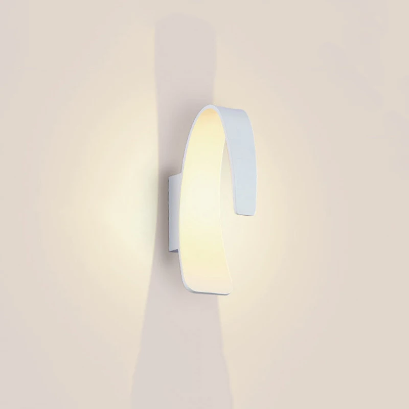Современный настенный светильник 3 Вт с алюминиевой аркой, светодиодный настенный светильник, светильник для ванной комнаты, коридора, крыльца, домашнего декора, поверхностного монтажа