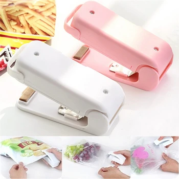 

Mini Sealing Machine Heat Bag Sealer Capper Food Saver Storage PVC Bags Package Portable Food Sealer Household
