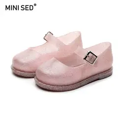 Оригинальный 2019 Светодиодный проблесковый маячок для маленькой принцессы Желе Босоножки, детская обувь, детские сандалии Нескользящая