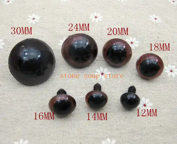6mm Dophee 20Pcs Plastic Safety Eyes for Teddy Bear Animal Doll DIY Craft
