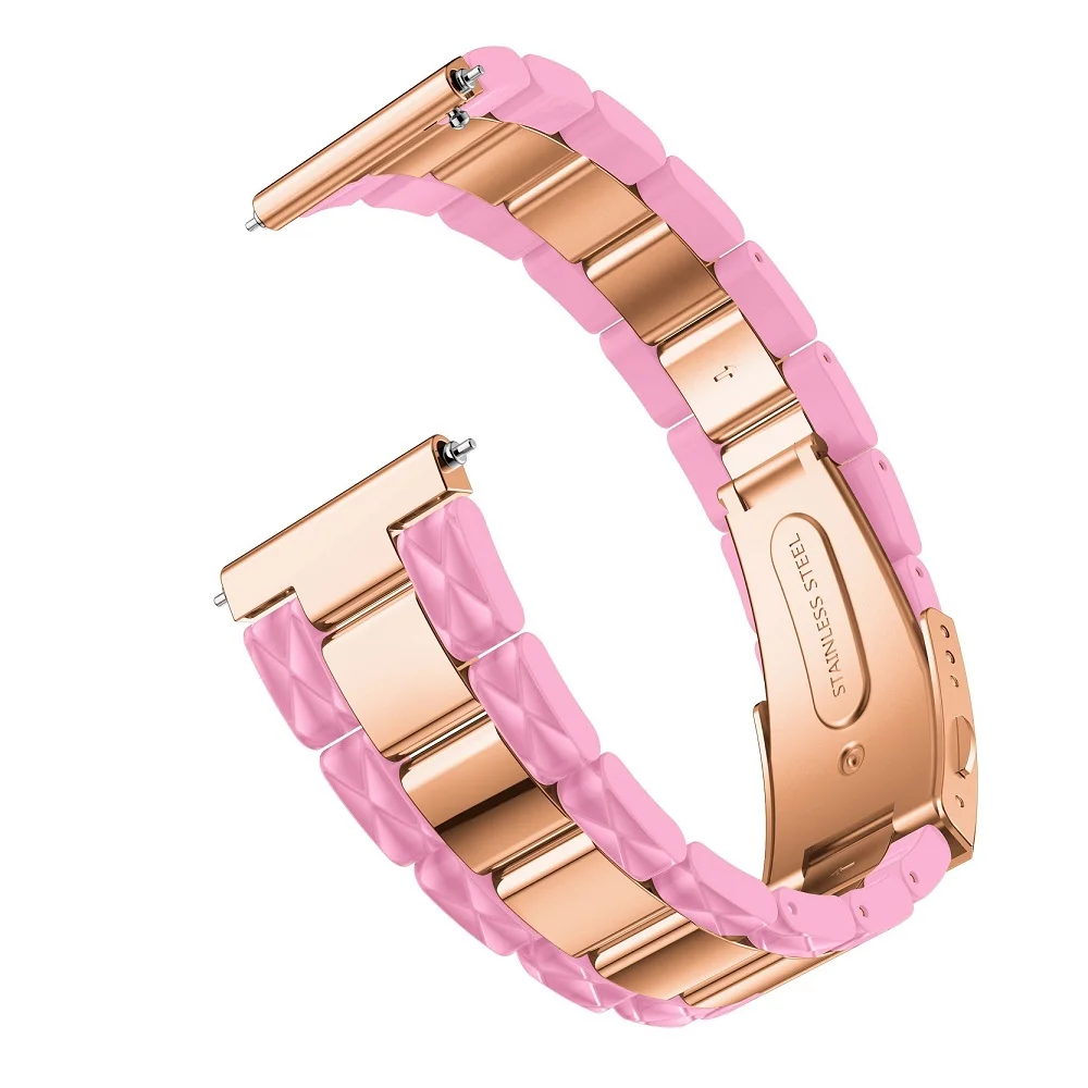 Ацетат целлюлозы ремешок для samsung galaxy Watch 42 мм металлический браслет Repalcement ремешок для galaxy Active/gear Sport/gear S2 - Цвет ремешка: Pink