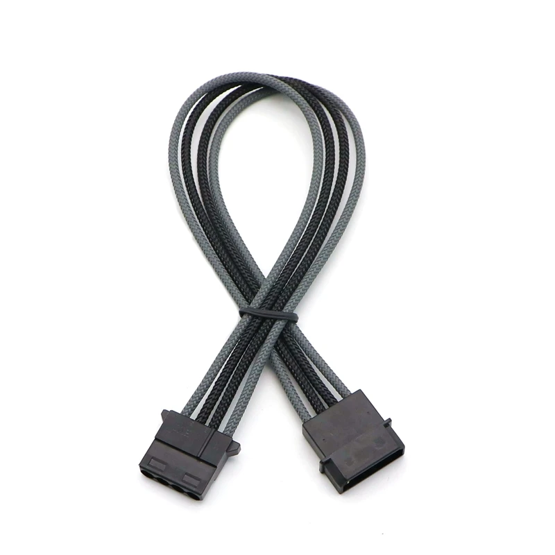 

Mixed Color Sleeved IDE Molex 4Pin Male to Female Power Extension Cable.