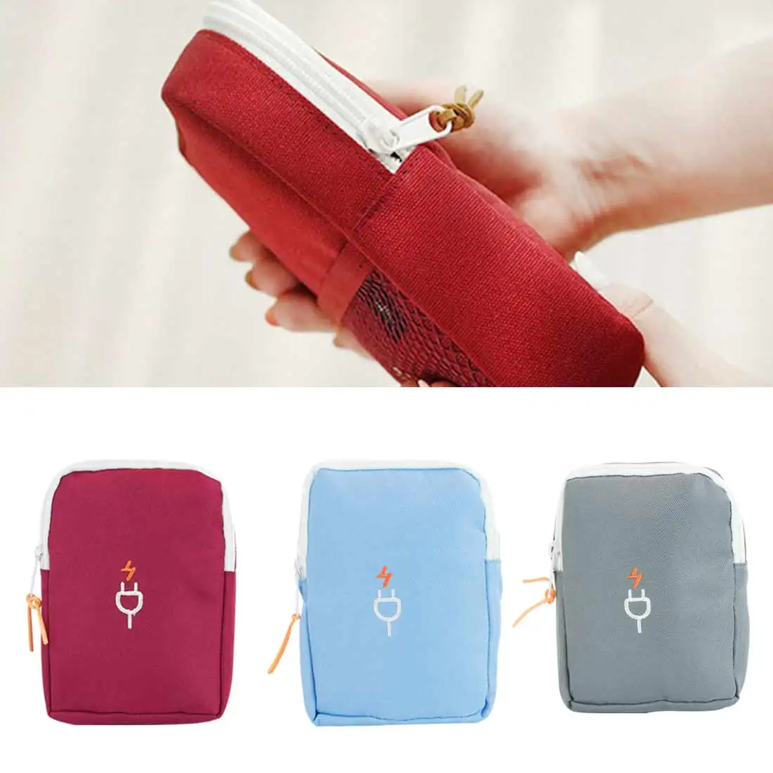 

Travel Universal Cable Organizer Electronics Accessories Cases Gadget Bag For USB, Phone, Charger and Cable, Fit for Ipad