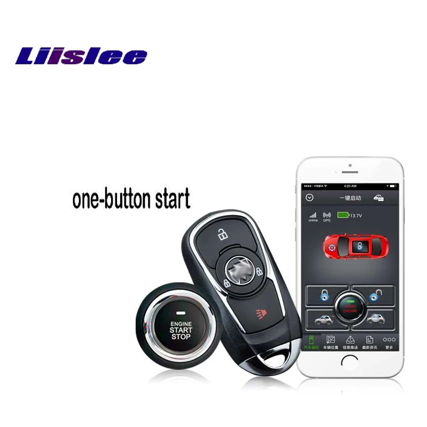 

Liislee One-button start Smart Key For Chevrolet Cruze Car Keyless Entry Engine Start Button Full Smart Remote Key remote boot
