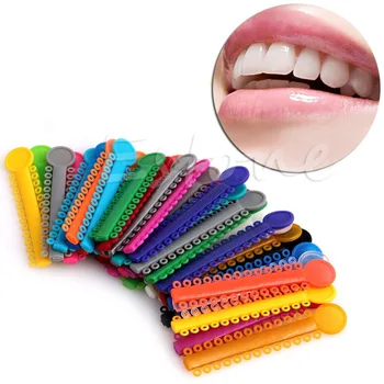 

40 Sticks Multi Color Dental Ligature Ties Orthodontics Elastic Rubber Bands Tool Set