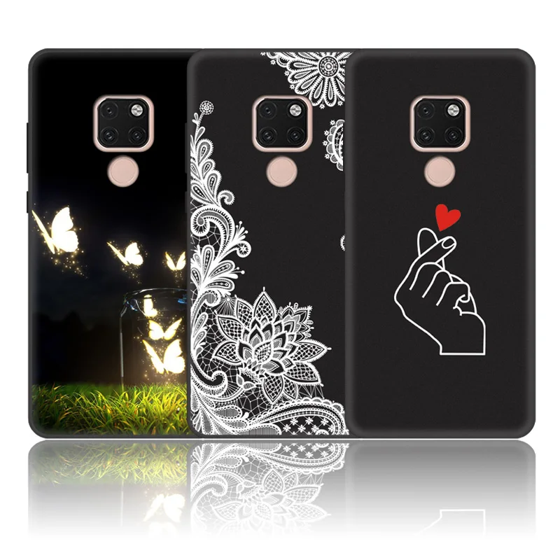 

Huawei P20 Lite Case Cover Painted Soft Black Silicon TPU Case for Huawei P20 Lite P20 P20 Pro Phone Case Coque Protective Shell