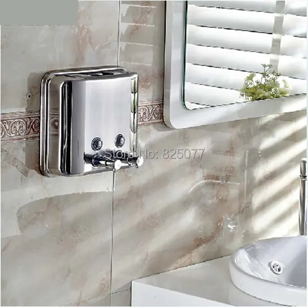 304 stainless steel double soap dispenser wall mounted hand Lotion