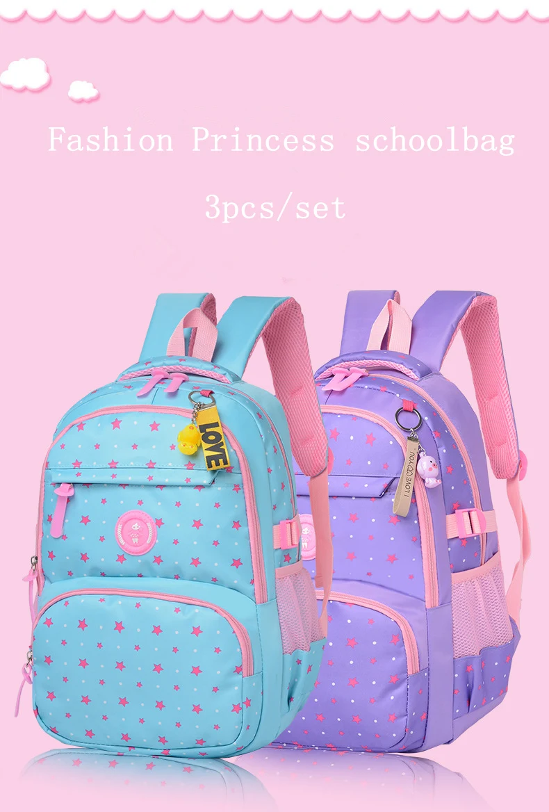 3 шт./компл. в горошек детская одежда с рисунком школьный рюкзак большой емкости водонепроницаемый нейлон туристические рюкзаки школьников