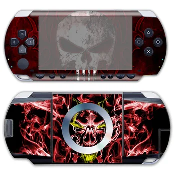 

Free drop shipping for colorful custom skull design sticker for PSP 1000 Vinyl Front and Back Decals #TN-PP1000-476