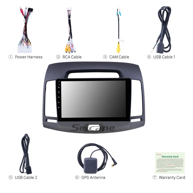 Автомобильный мультимедийный плеер Seicane Android 8 1 2 Din GPS Авторадио для Hyundai Elantra 2007 2008